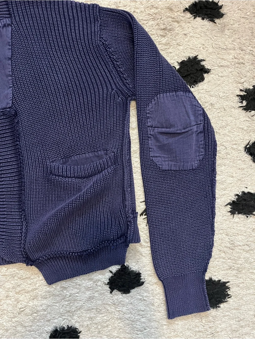 We The Free size Medium worn thru surplus cardi Open-Front Knit Cardigan Sweater